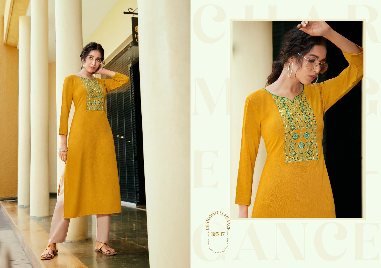 Kalaroop Lychee 2 Latest Fancy Designer Casual Wear Rayon Kurti Collection 